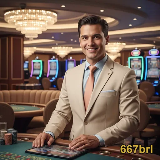 Jogador feliz recebendo oferta VIP em cassino online